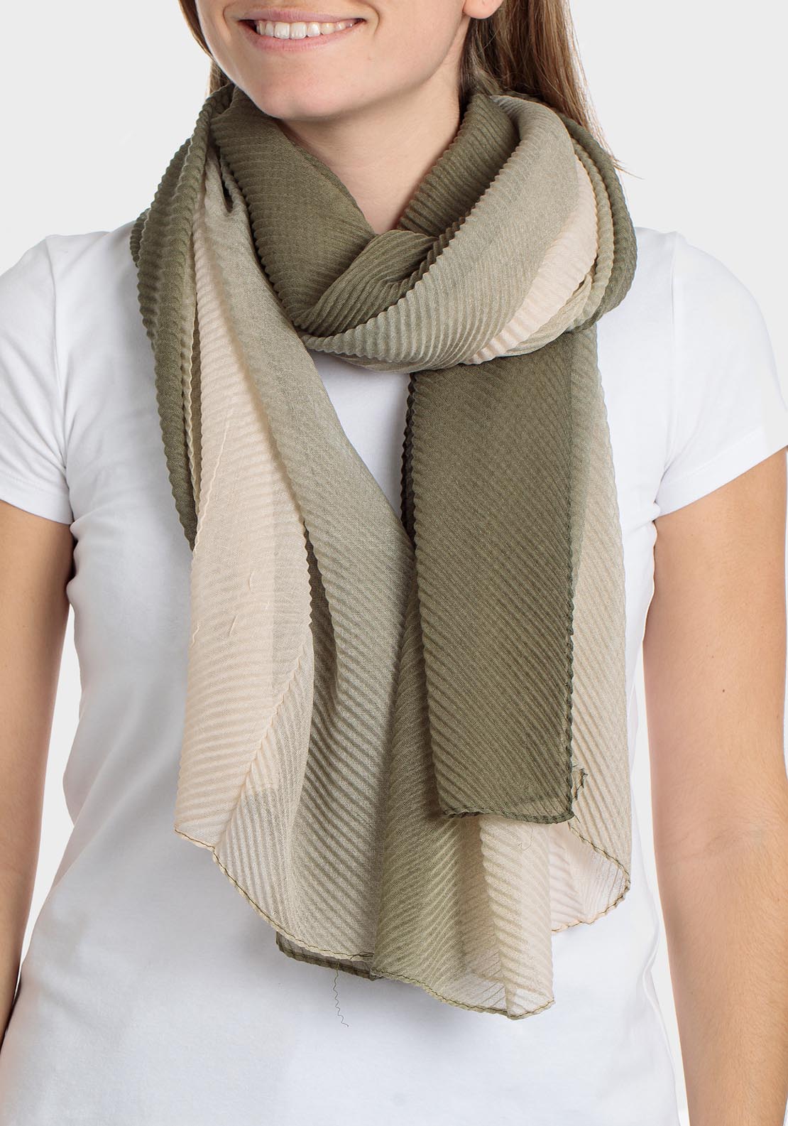 Punt Roma Scarf - Green 1 Shaws Department Stores