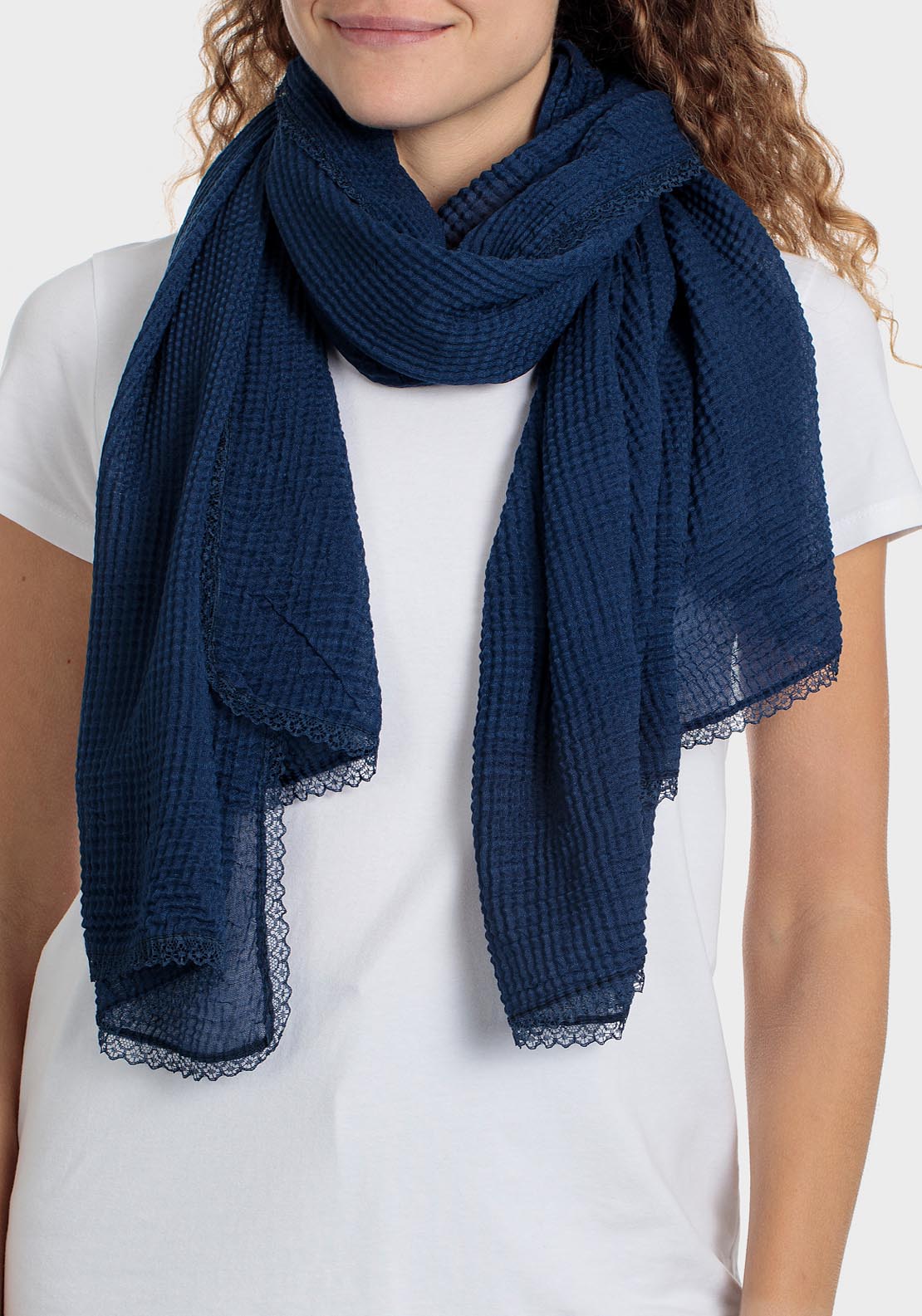 Punt Roma Scarf - Blue / Navy 1 Shaws Department Stores