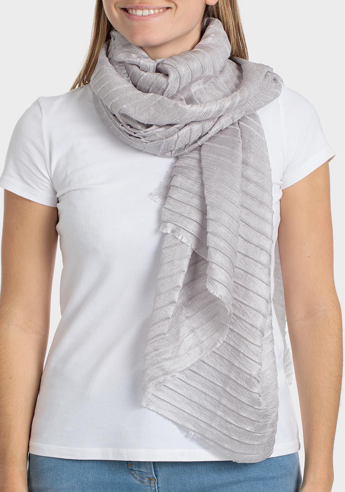 Punt Roma Scarf - Grey 1 Shaws Department Stores
