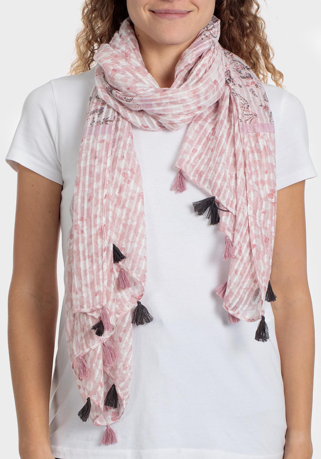Punt Roma Scarf - Pink 1 Shaws Department Stores