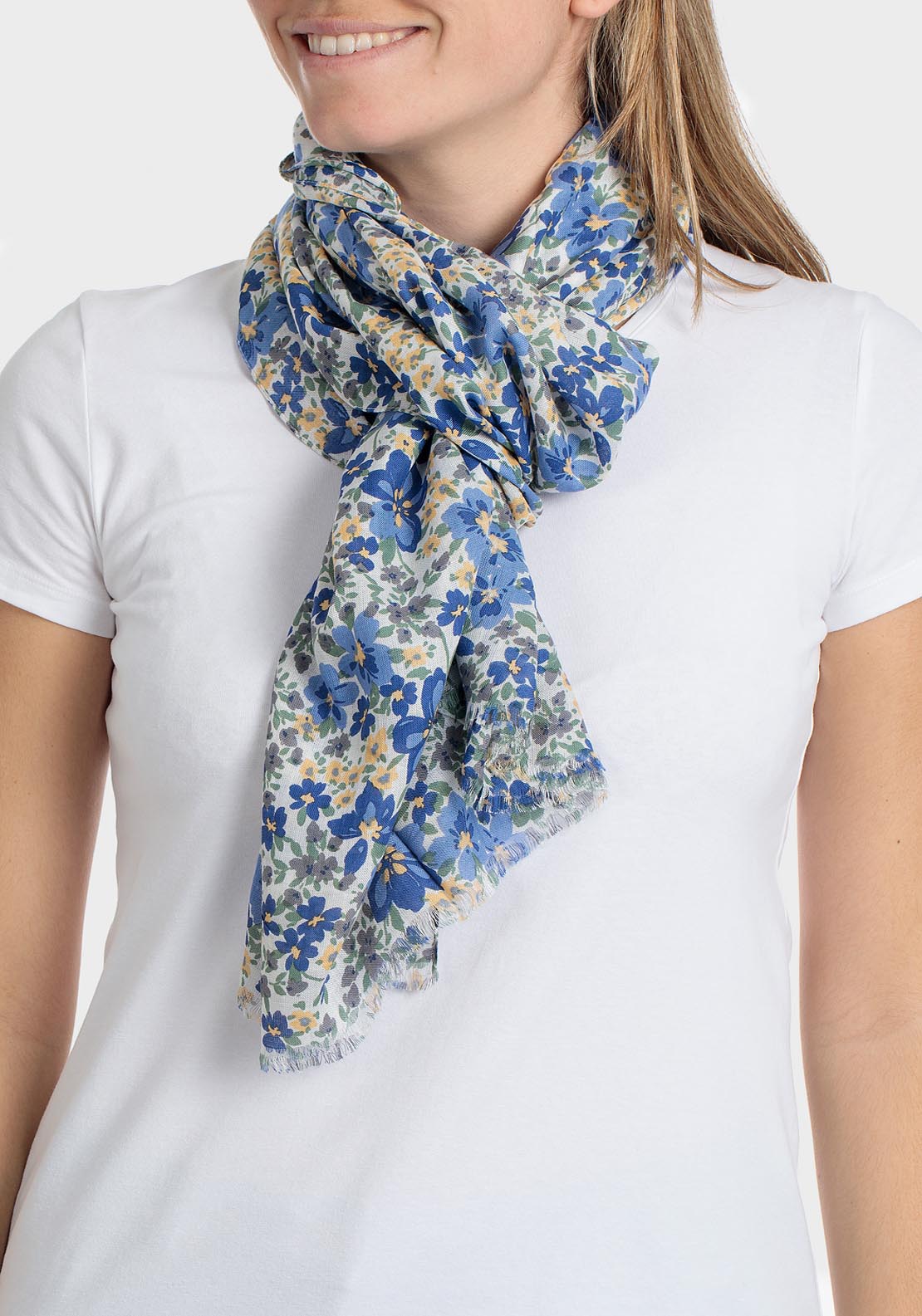 Punt Roma Scarf - White 1 Shaws Department Stores