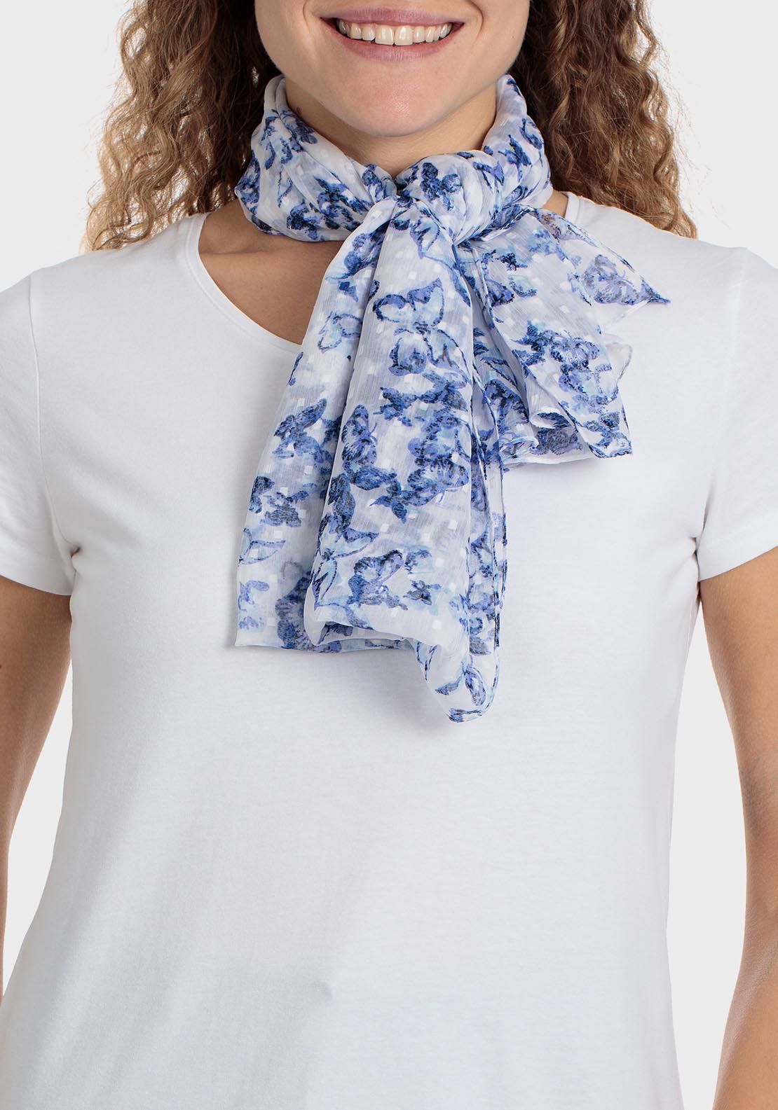 Punt Roma Scarf - White 1 Shaws Department Stores