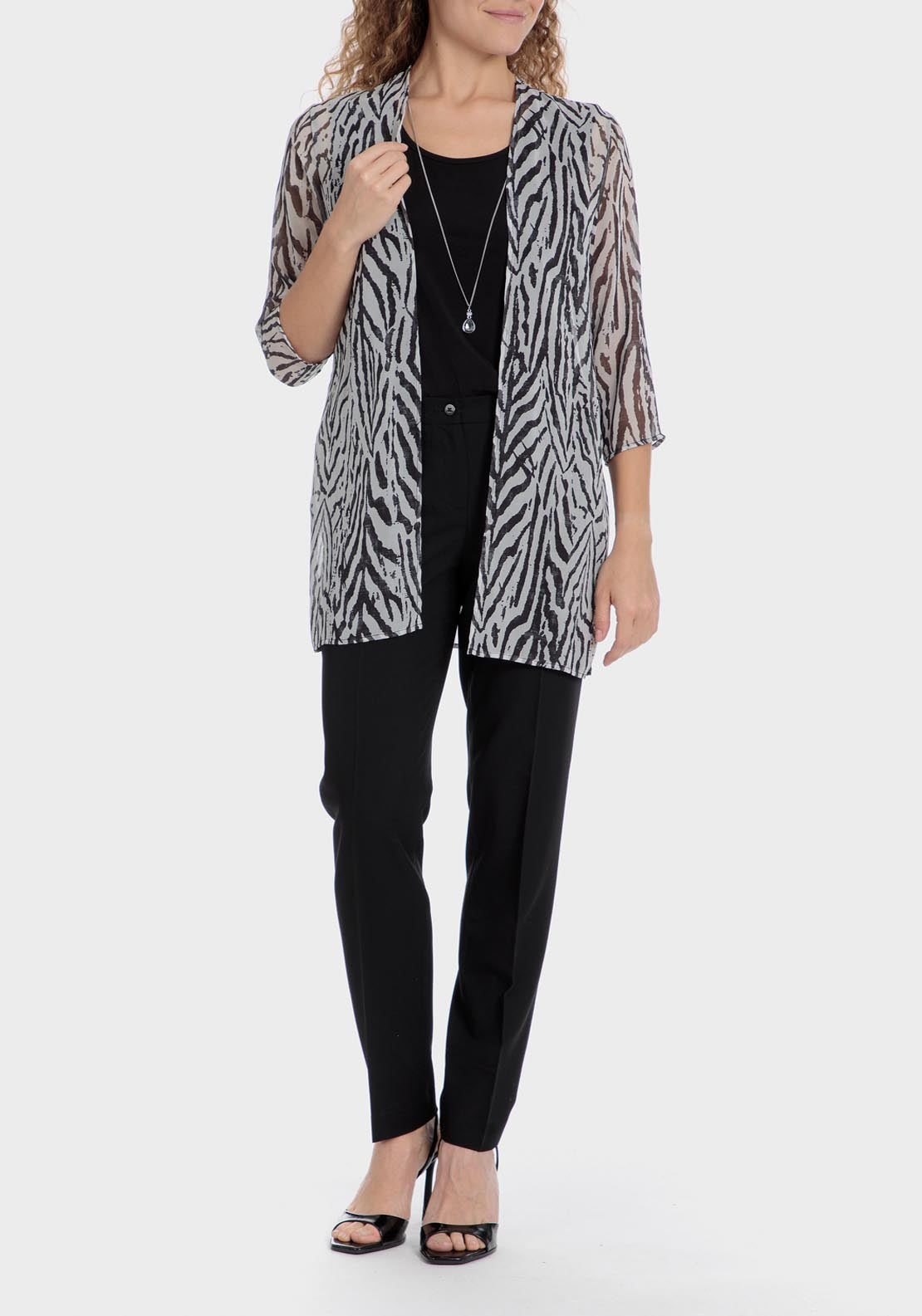 Punt Roma Faux Printed Twinset - Black 3 Shaws Department Stores