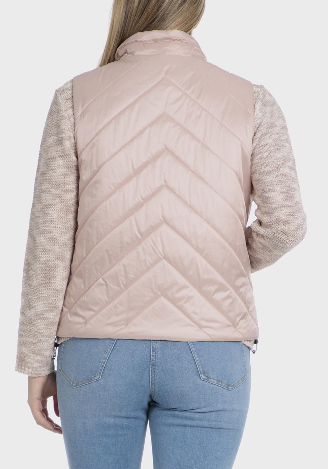 Punt Roma Padded Waistcoat - Pink 2 Shaws Department Stores