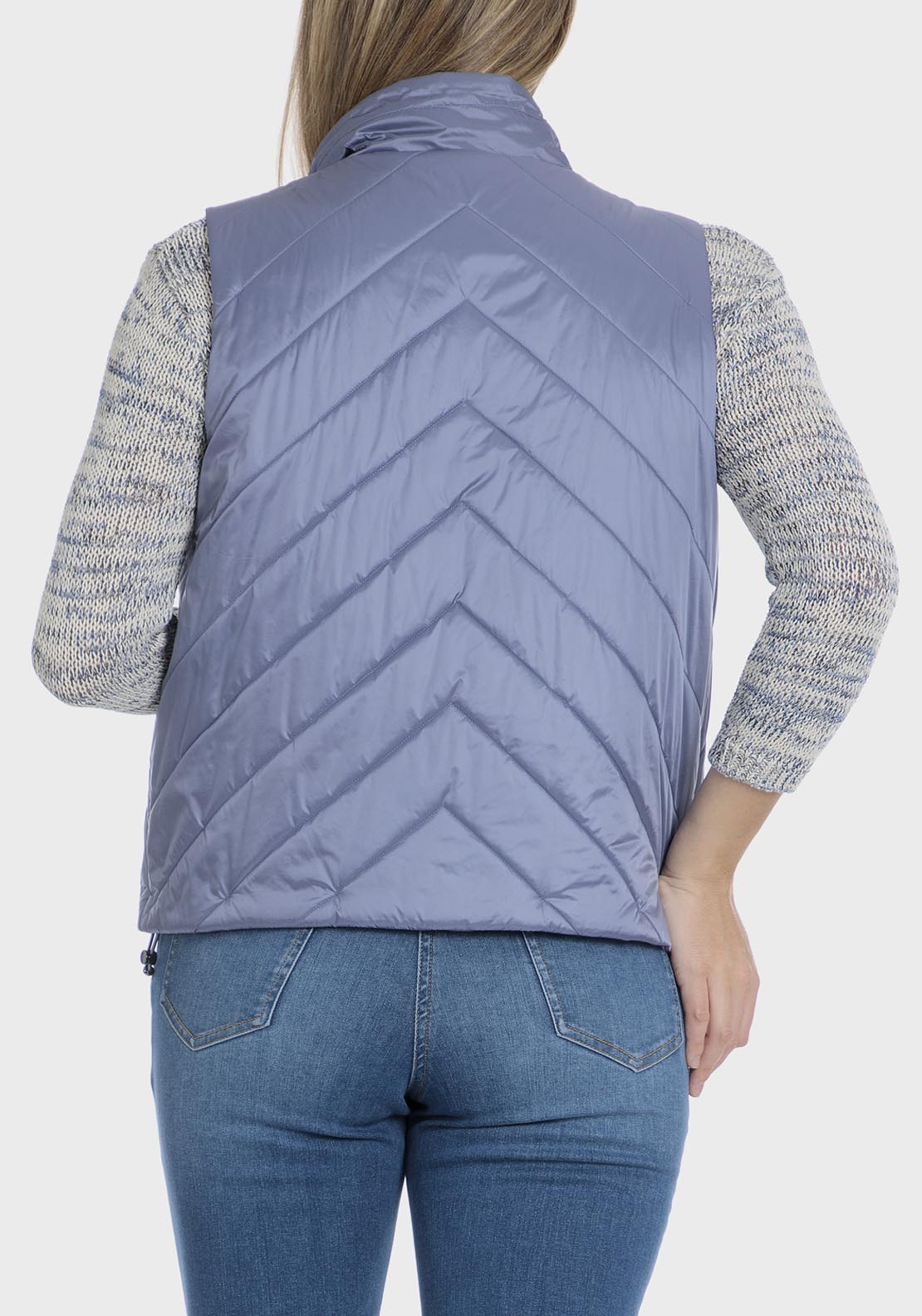 Punt Roma Padded Waistcoat - Blue 2 Shaws Department Stores