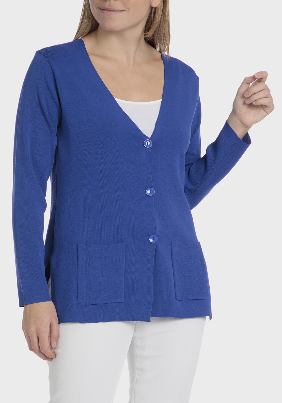 Punt Roma Jacket with pockets - Blue 7 Shaws Department Stores