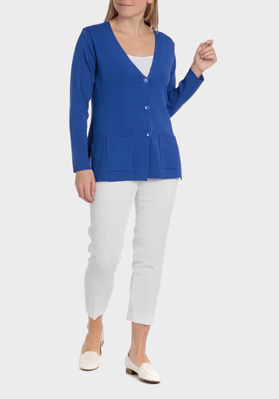 Punt Roma Jacket with pockets - Blue 5 Shaws Department Stores