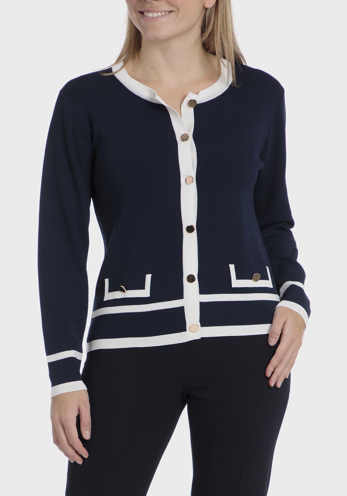 Punt Roma Two-tone jacket - Blue / Navy 7 Shaws Department Stores