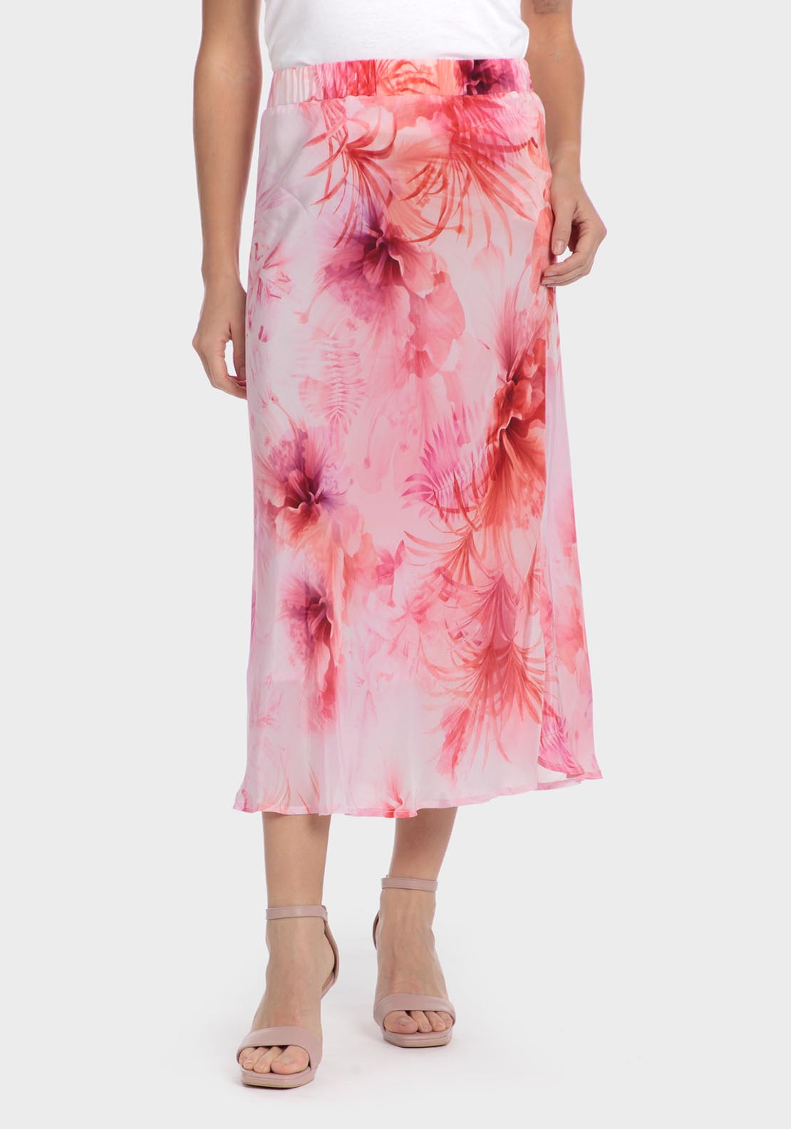Punt Roma Printed skirt - Pink 5 Shaws Department Stores