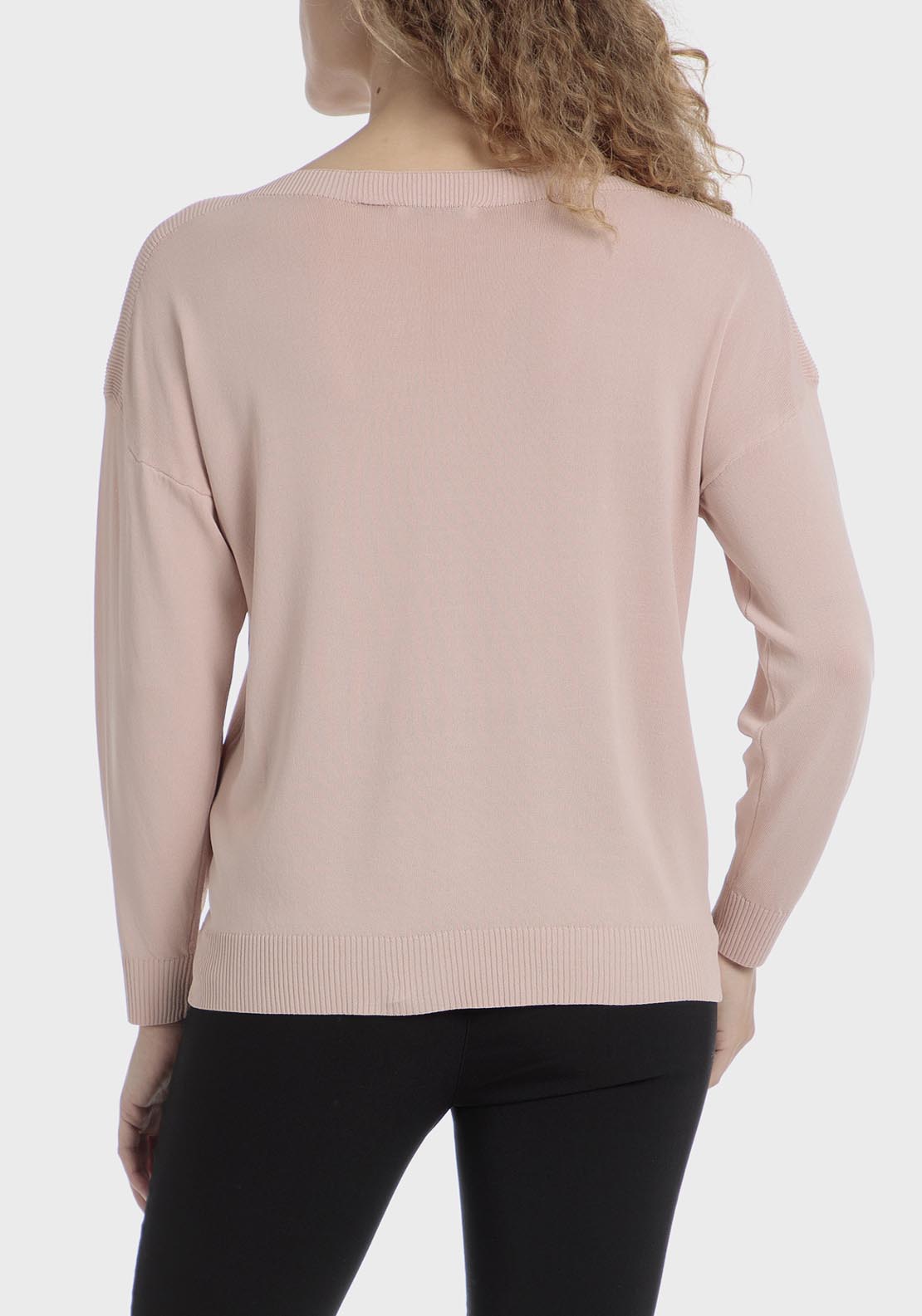 Punt Roma Basic Sweater - Pink 2 Shaws Department Stores