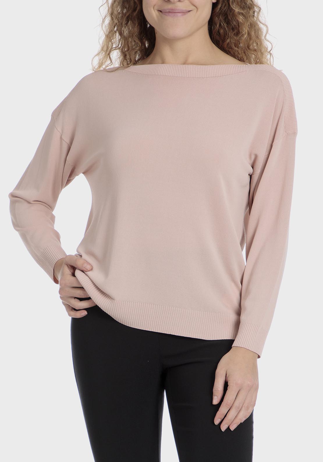 Punt Roma Basic Sweater - Pink 1 Shaws Department Stores
