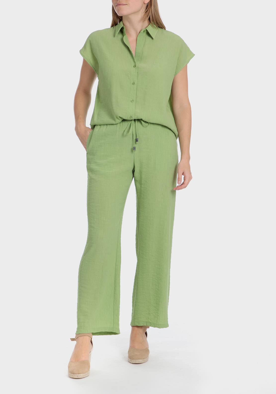 Punt Roma Green trousers - Green 5 Shaws Department Stores