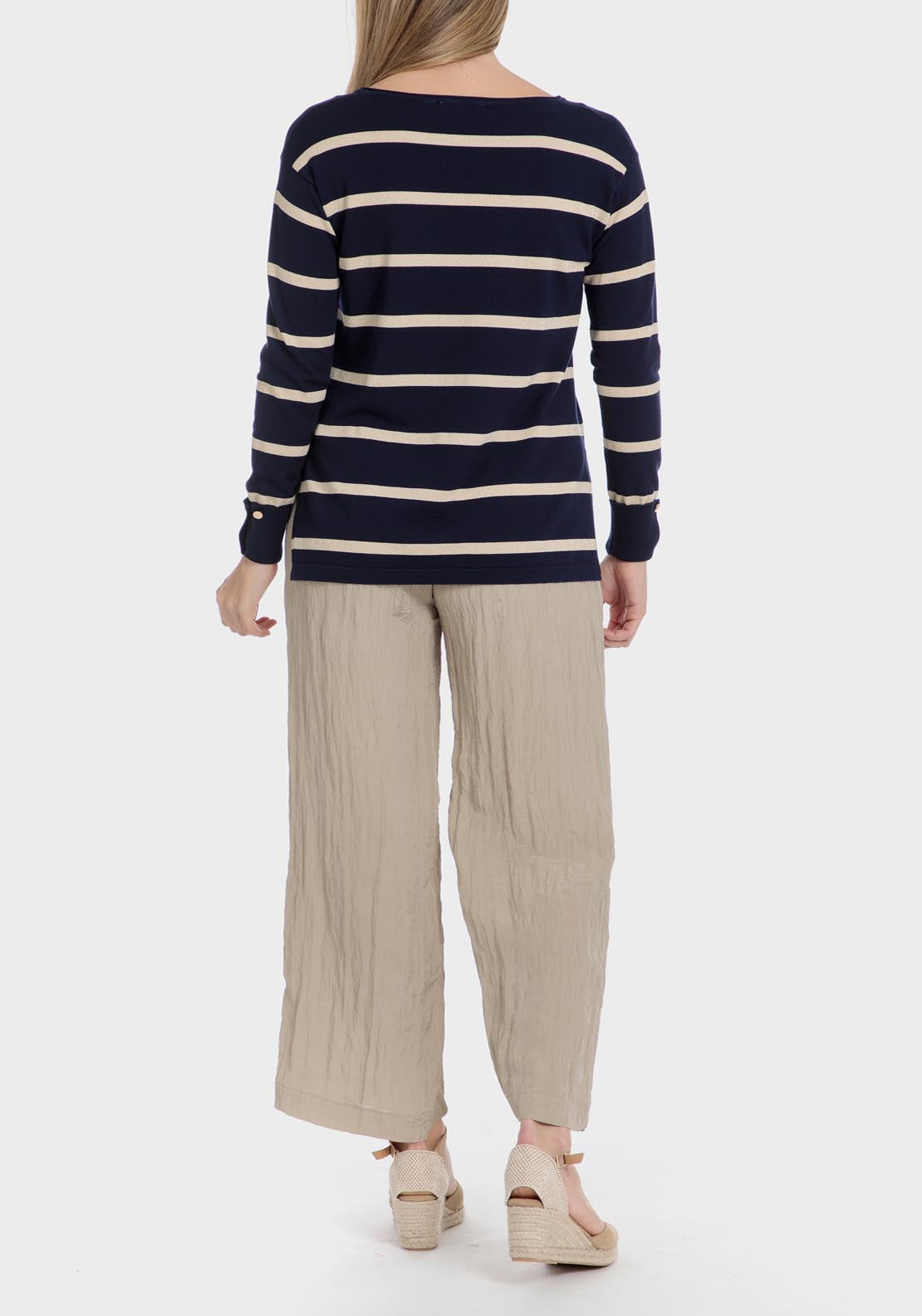 Punt Roma Fantasy Trousers - Beige 4 Shaws Department Stores