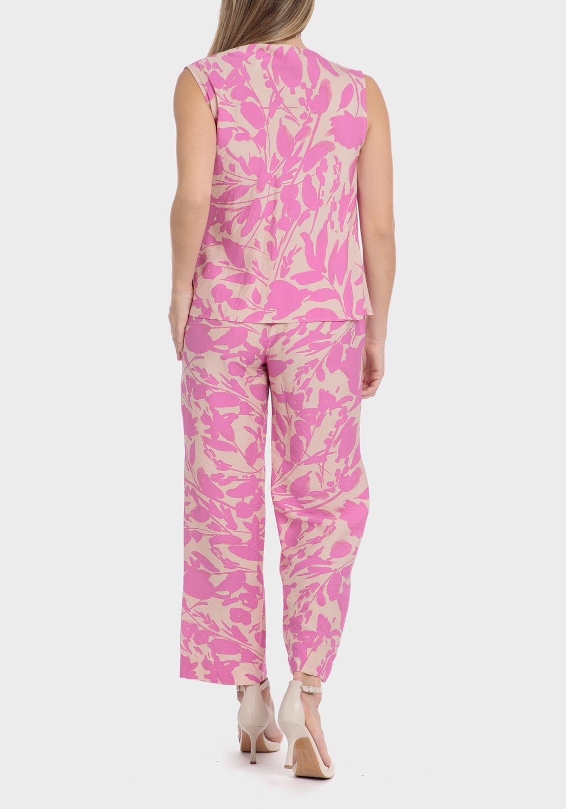 Punt Roma Printed Trousers - Fuchsia 4 Shaws Department Stores