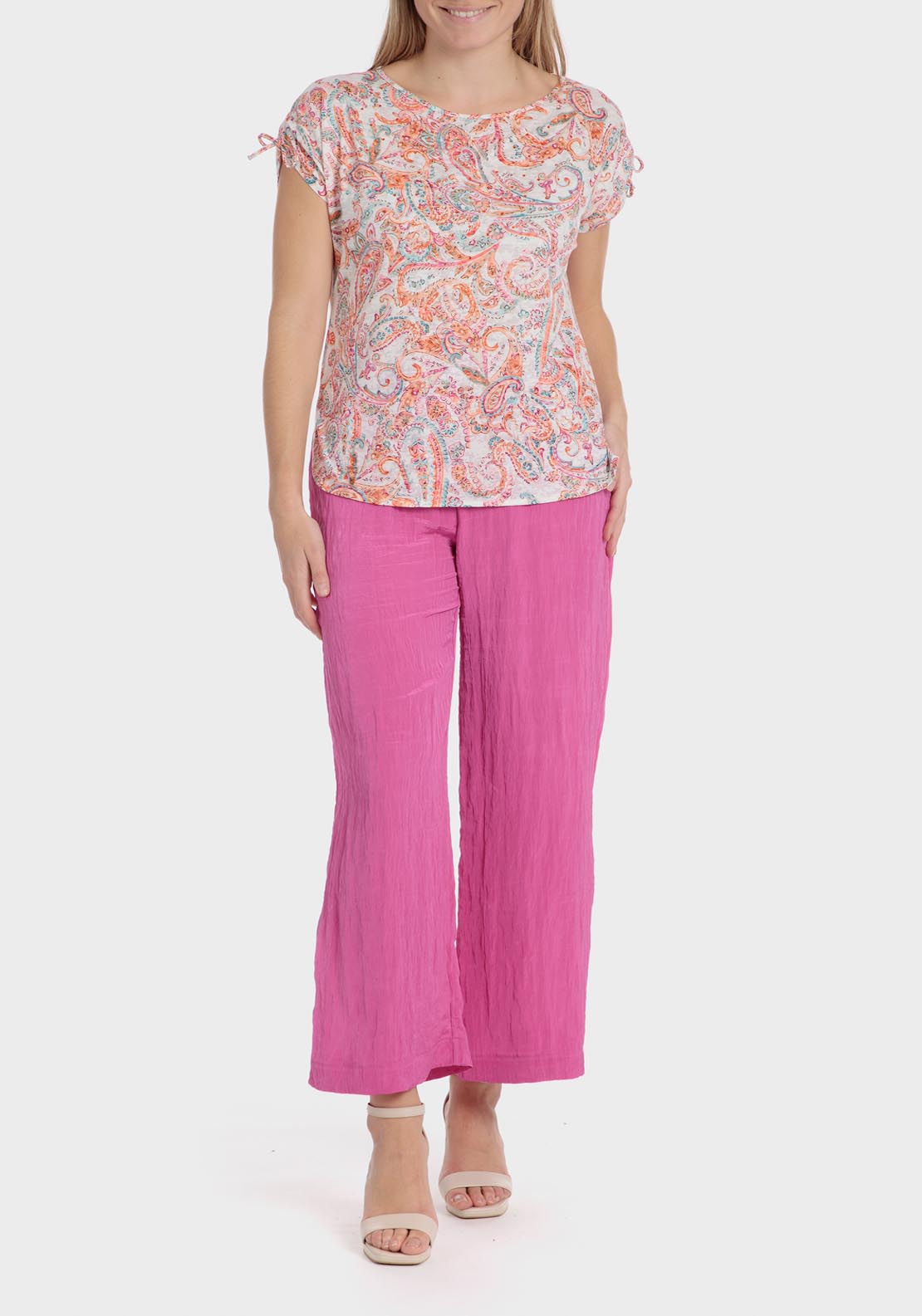 Punt Roma Fuchsia Trousers - Fuchsia 3 Shaws Department Stores