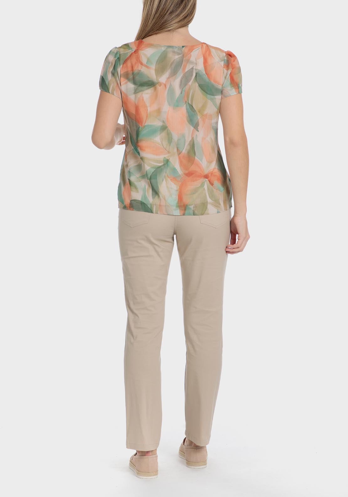 Punt Roma Cotton trousers with elastic - Blue / Navy 10 Shaws Department Stores
