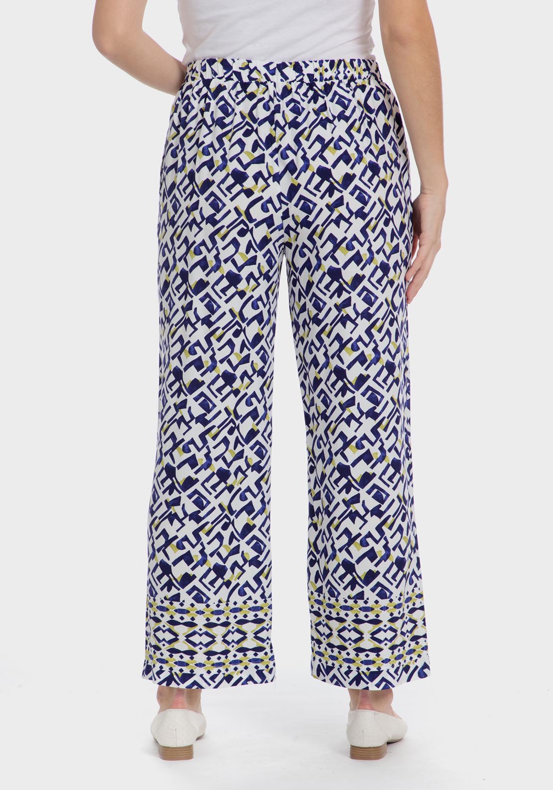 Punt Roma Printed Trousers - Blue 2 Shaws Department Stores