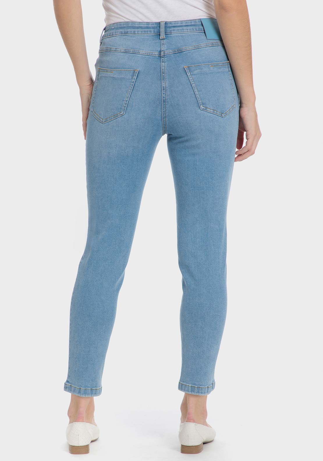 Punt Roma Denim capri trousers - Blue Light Denim 2 Shaws Department Stores