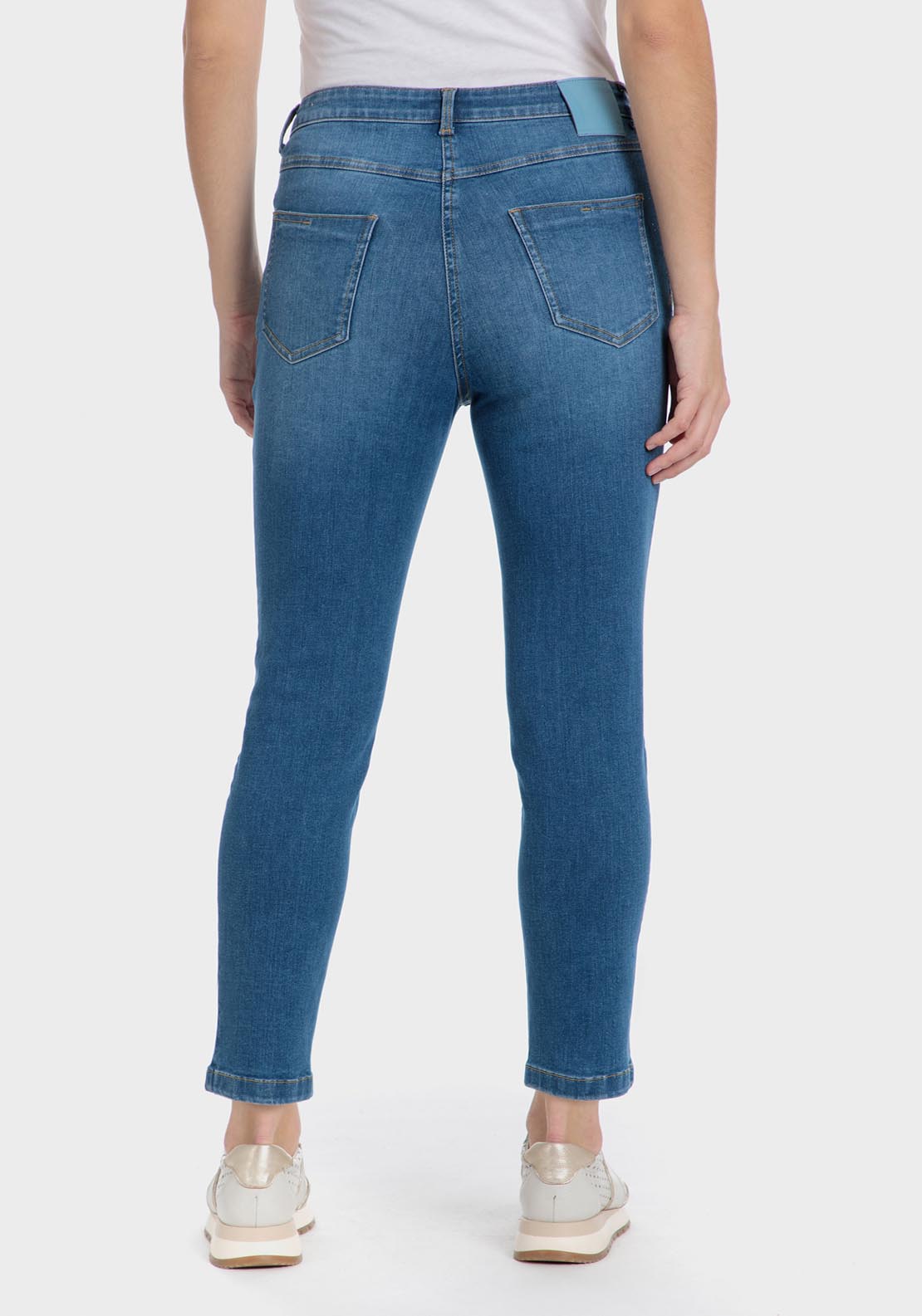 Punt Roma Denim capri trousers - Blue 1 Shaws Department Stores