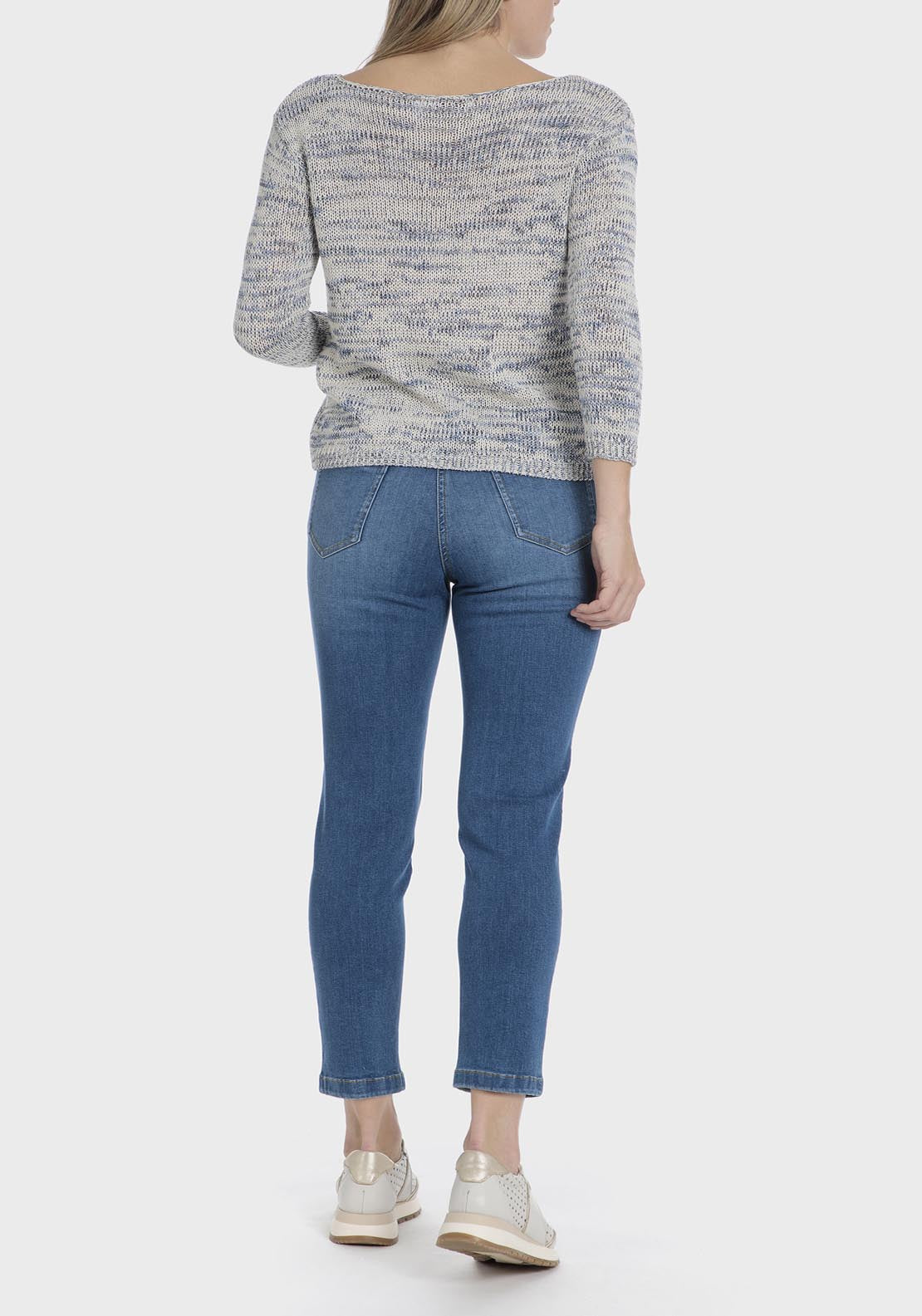 Punt Roma Denim capri trousers - Blue 3 Shaws Department Stores