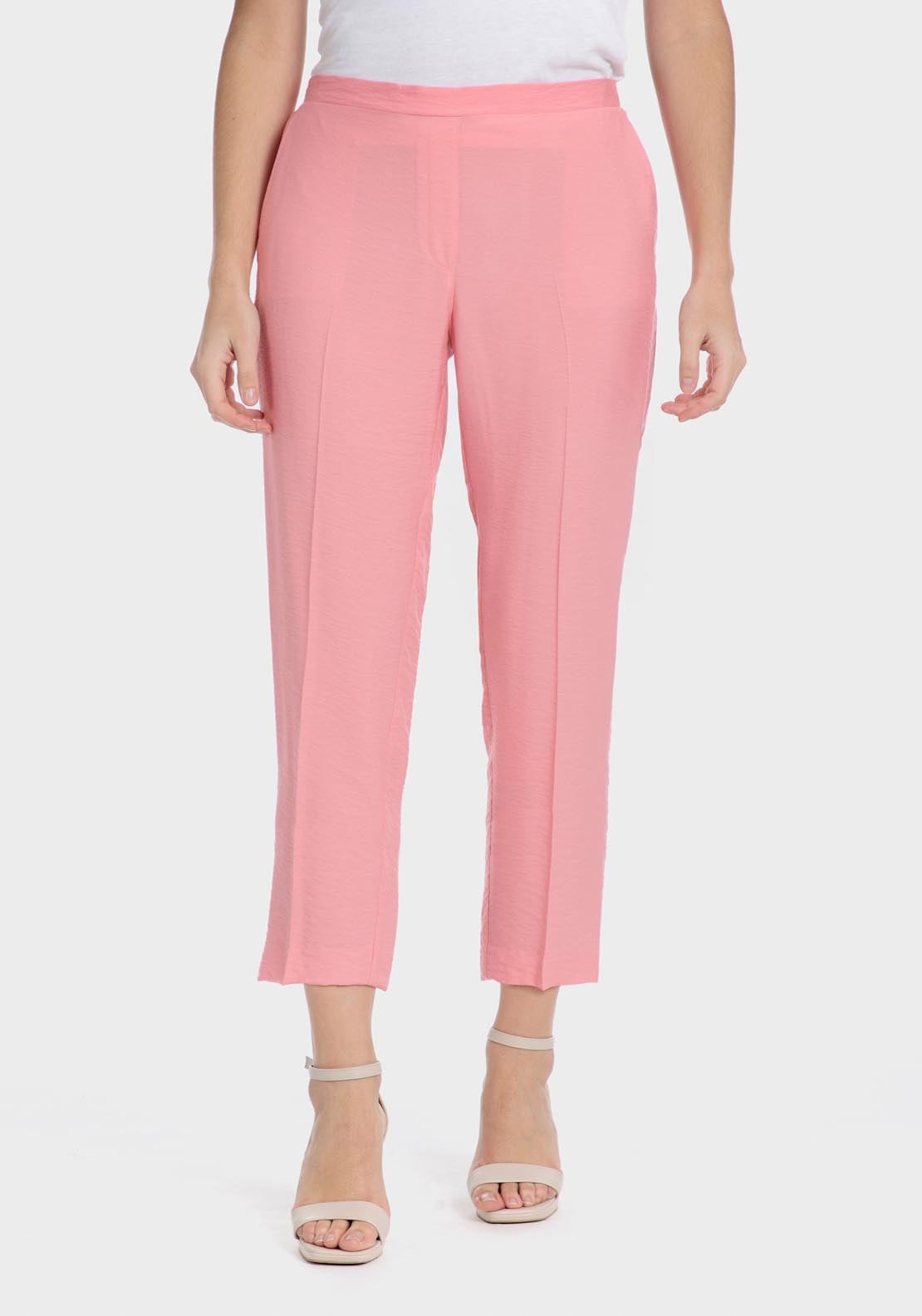 Punt Roma Salmon colour trousers - Pink 7 Shaws Department Stores