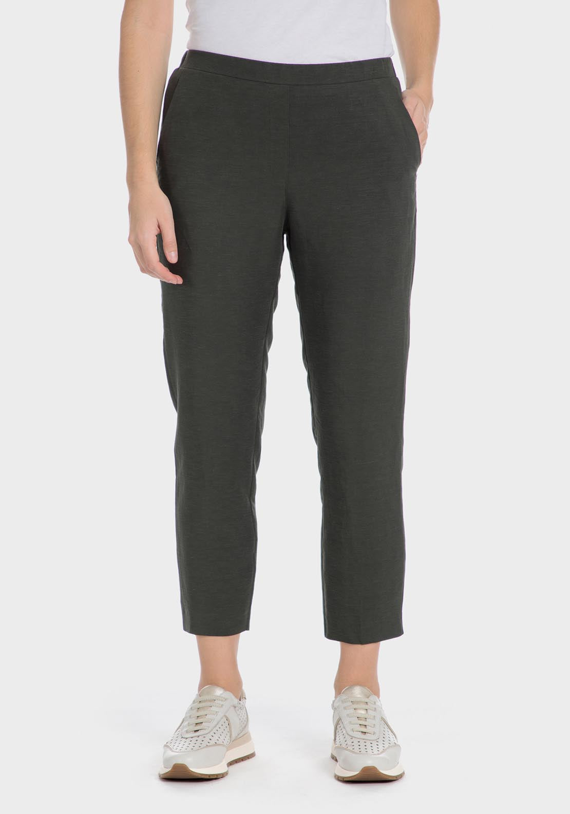 Punt Roma Linen trousers - Green 7 Shaws Department Stores