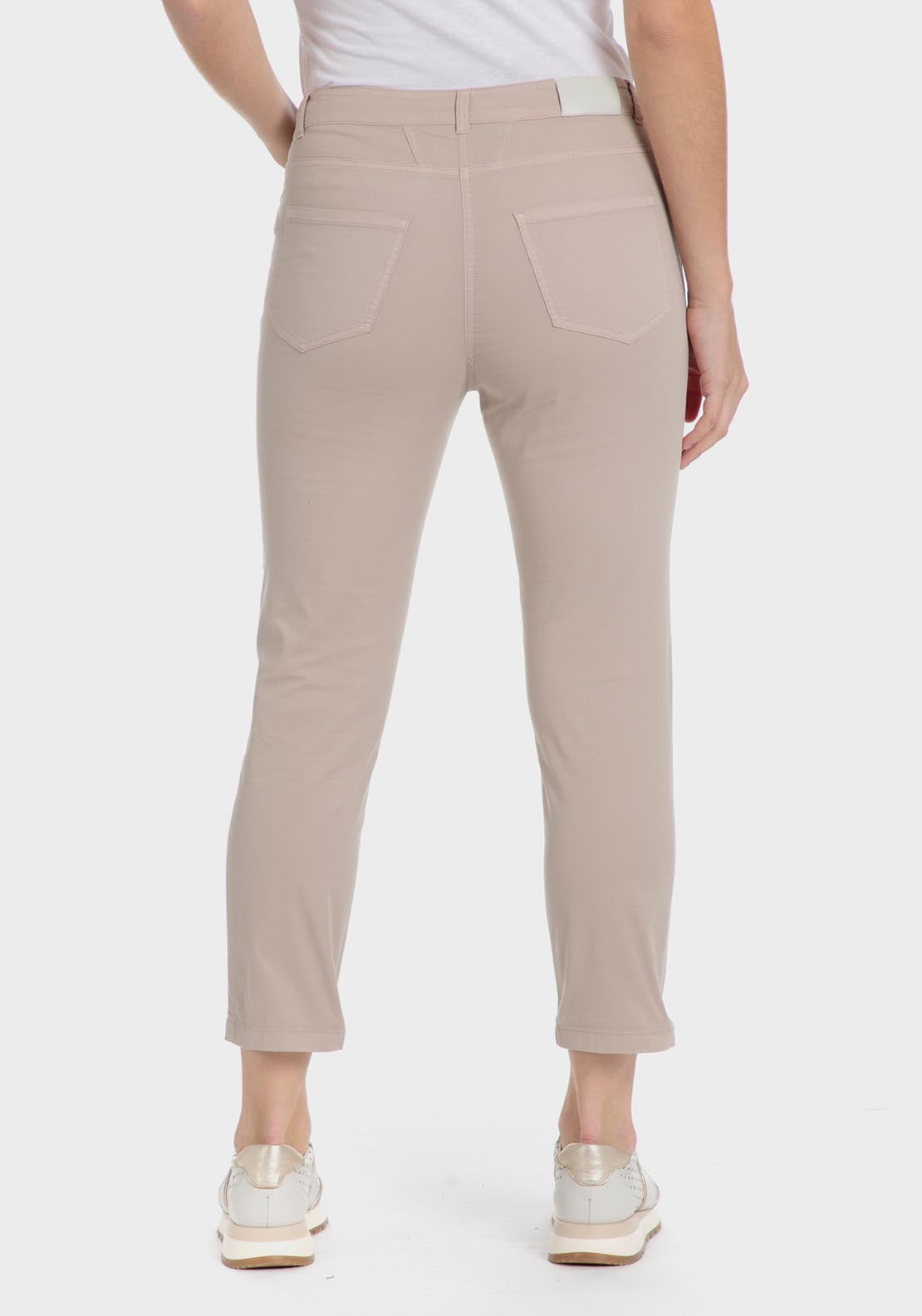 Punt Roma Cotton crop trousers - Beige 4 Shaws Department Stores
