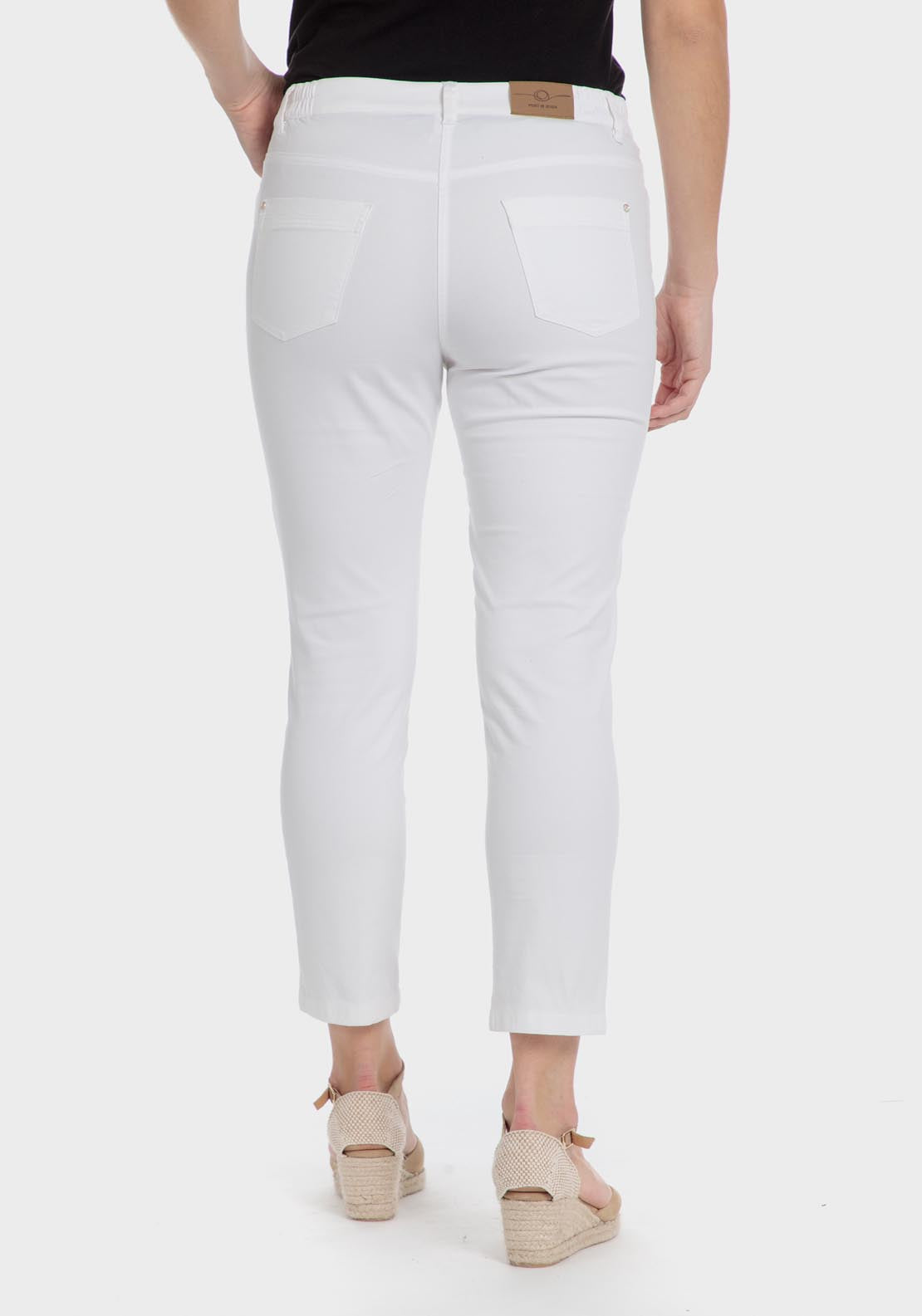 Punt Roma Capri Trousers - White 2 Shaws Department Stores