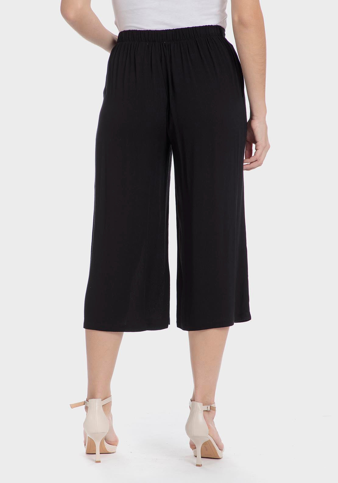 Punt Roma Culotte Trousers - Black 2 Shaws Department Stores