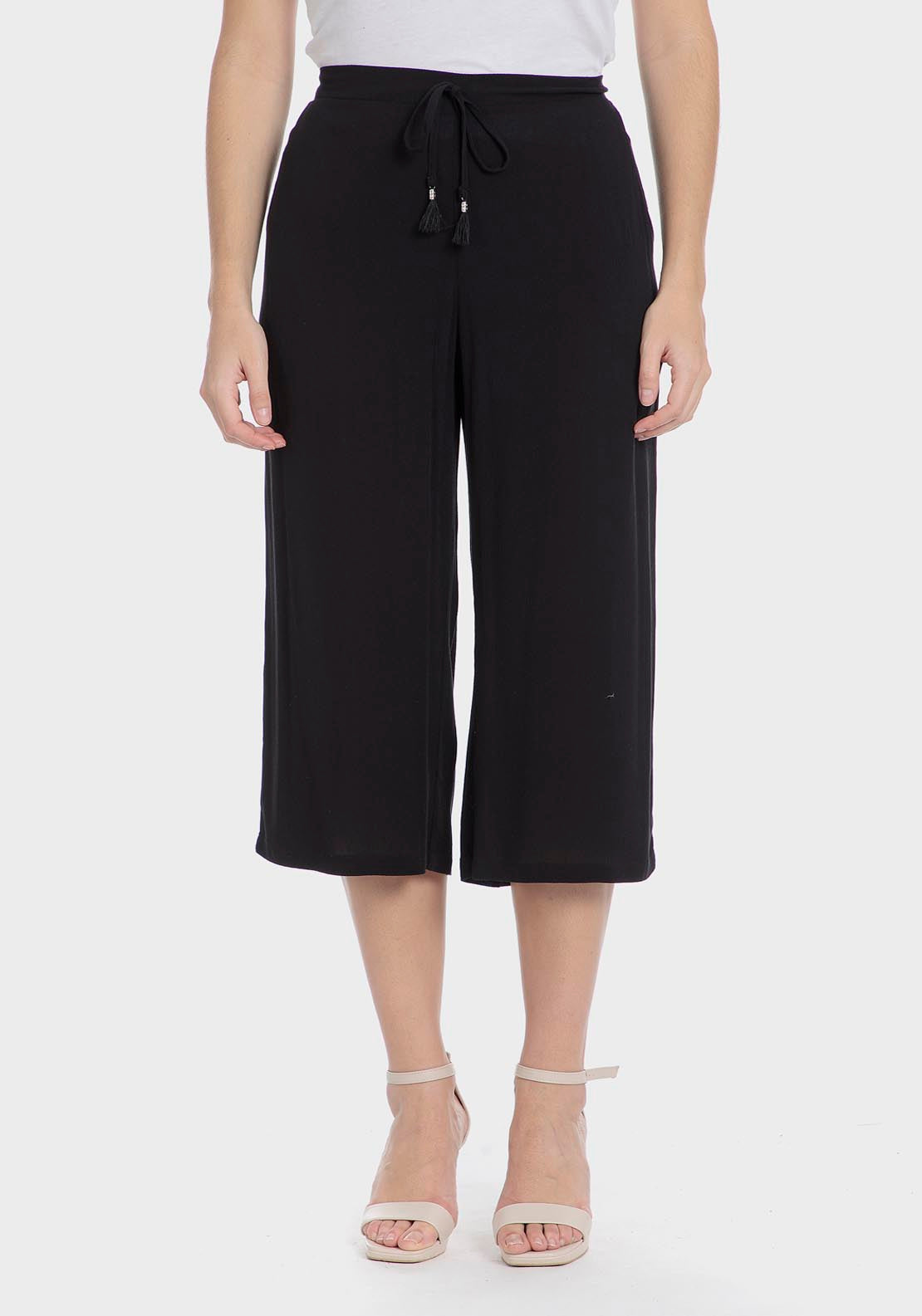 Punt Roma Culotte Trousers - Black 1 Shaws Department Stores