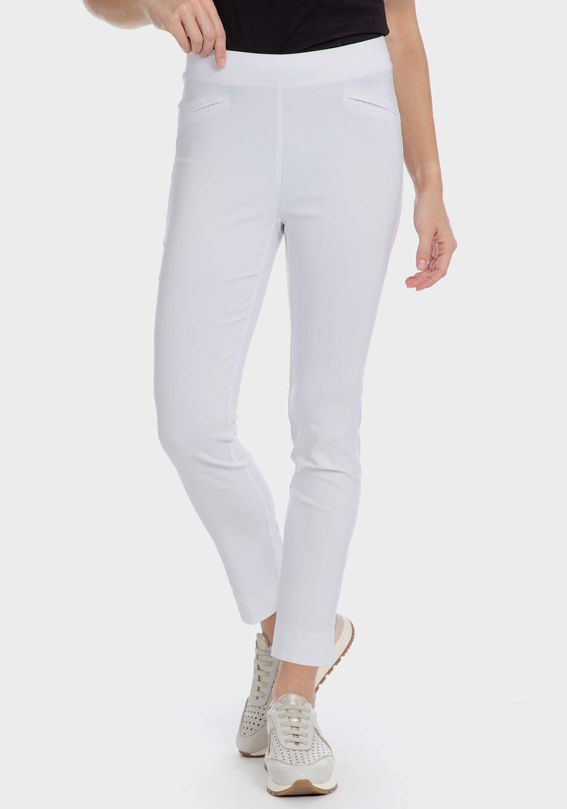 Punt Roma Capri trousers - White 1 Shaws Department Stores