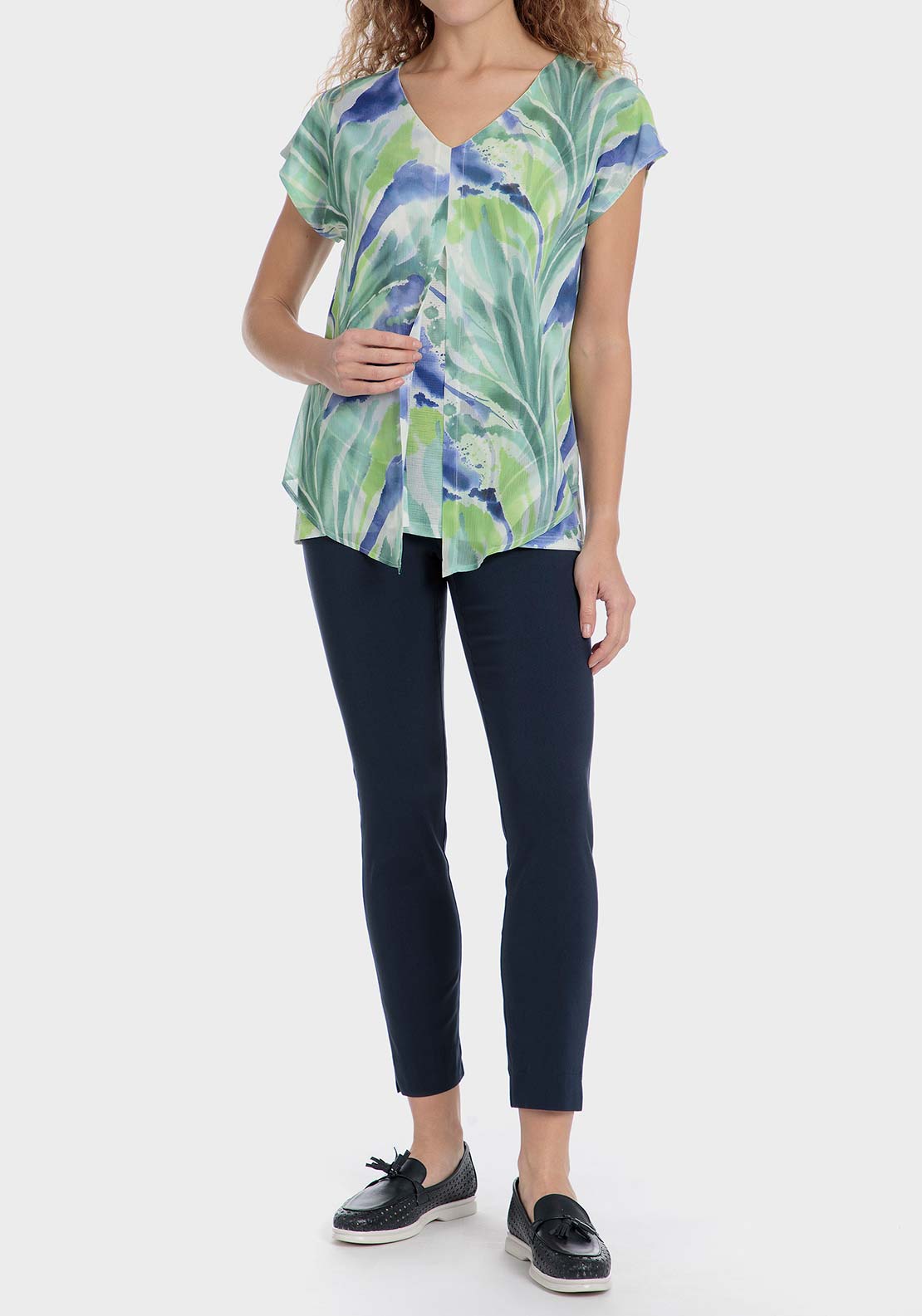Punt Roma Capri trousers - Blue / Navy 3 Shaws Department Stores