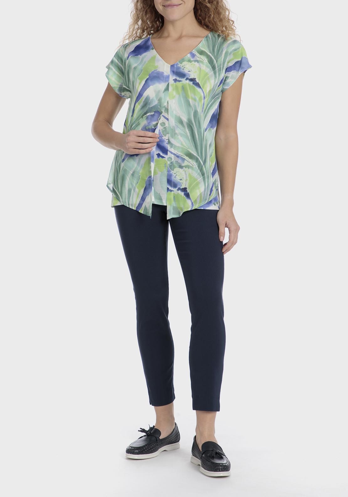 Punt Roma Capri trousers - Blue / Navy 5 Shaws Department Stores