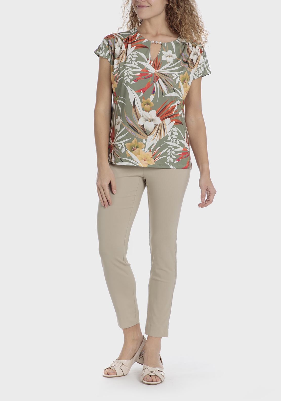 Punt Roma Capri trousers - Beige 6 Shaws Department Stores