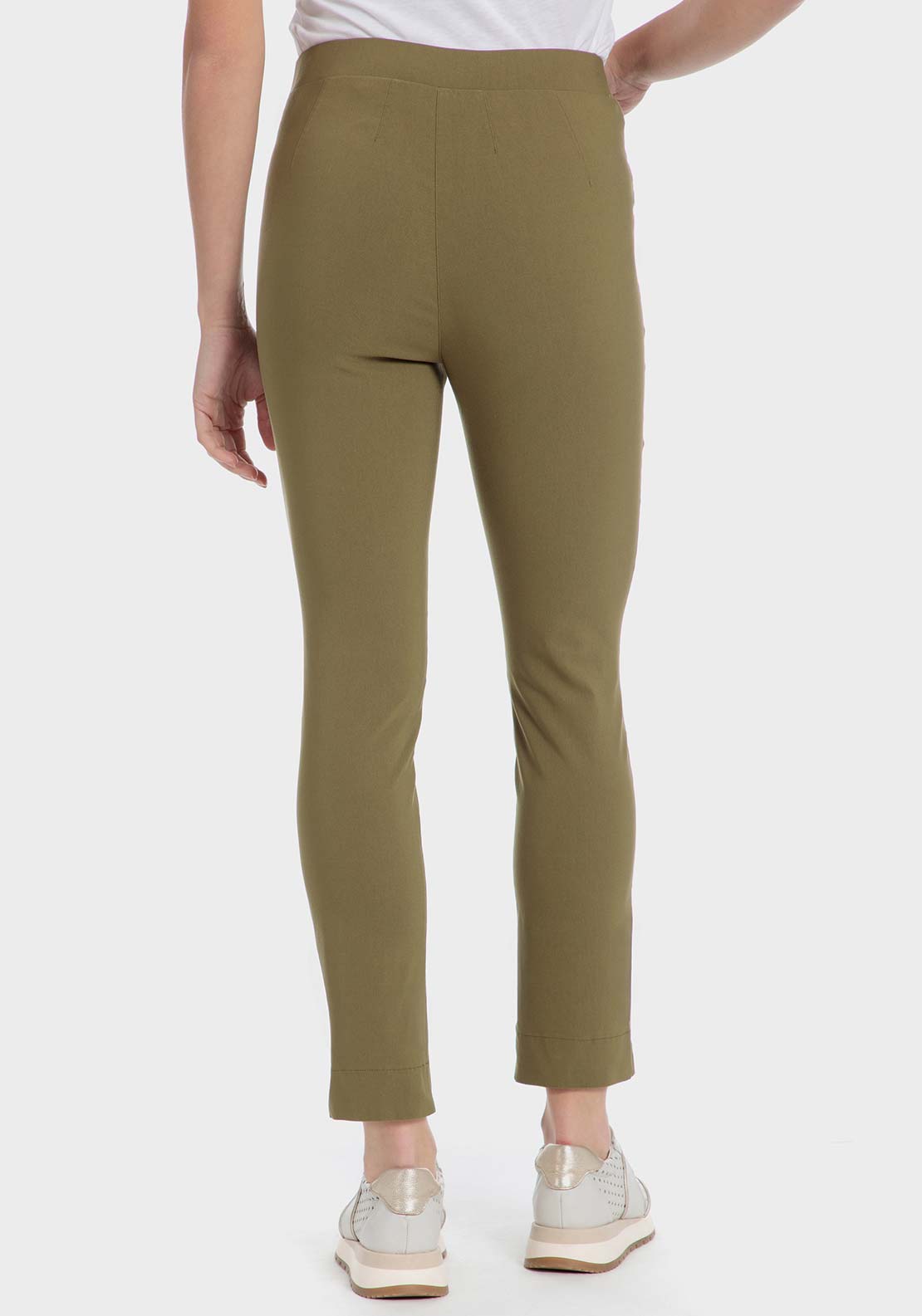 Punt Roma Capri trousers - White / Green 2 Shaws Department Stores