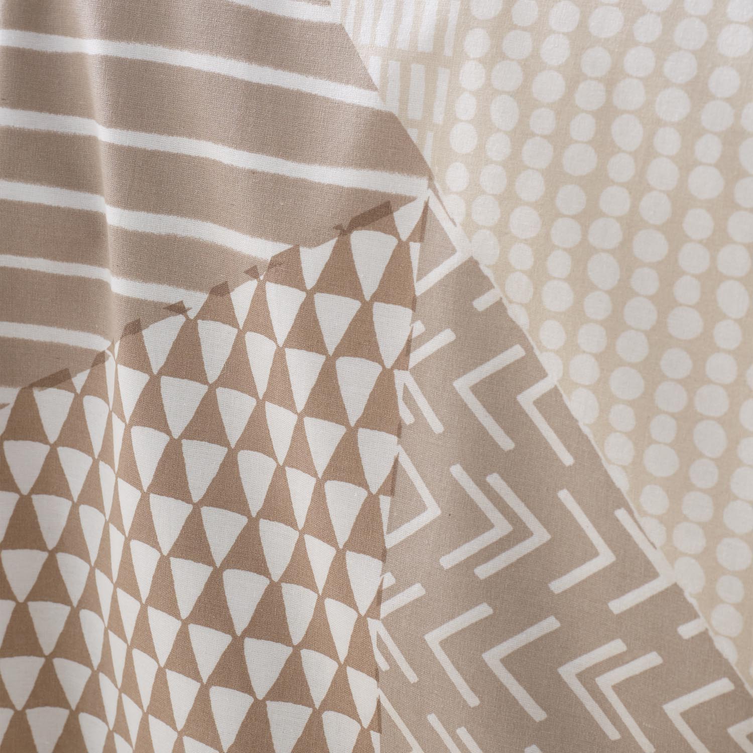 The Home Collection Geometric Motif Reversible Duvet Cover Set - Natural 4 Shaws Department Stores