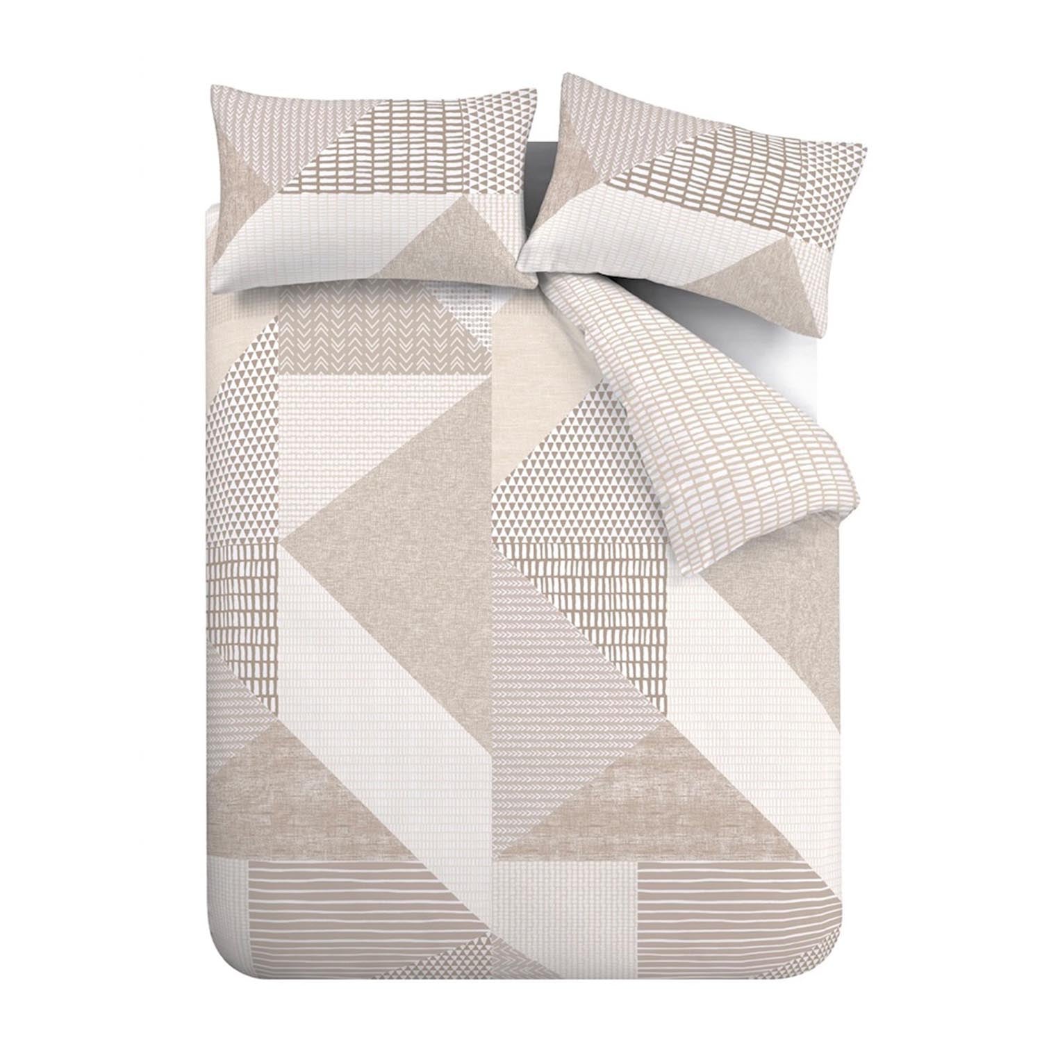 The Home Collection Geometric Motif Reversible Duvet Cover Set - Natural 7 Shaws Department Stores