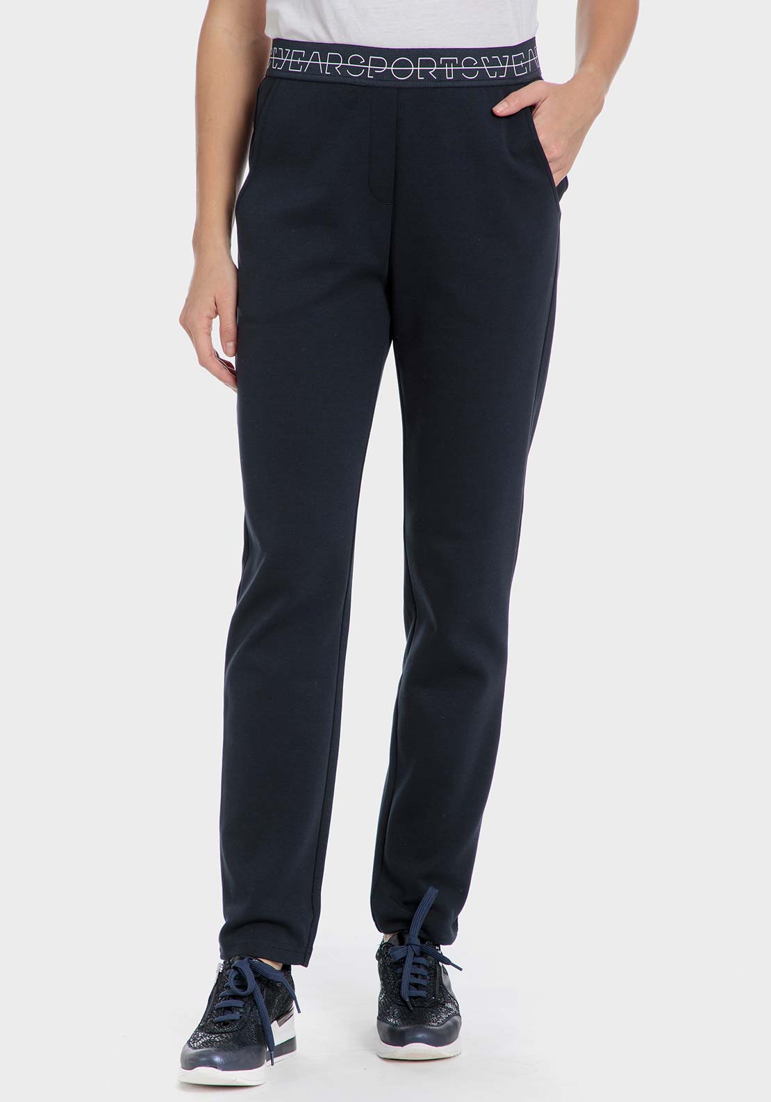 Punt Roma Comfy trousers - Blue / Navy 1 Shaws Department Stores