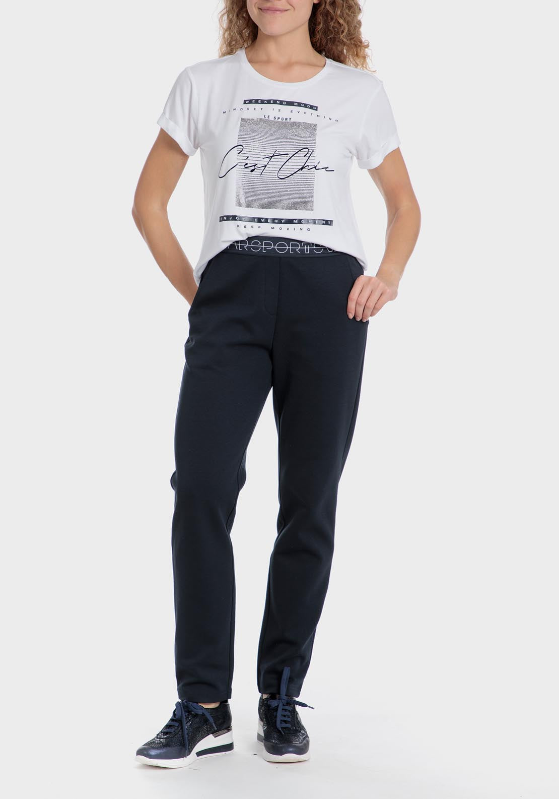 Punt Roma Comfy trousers - Blue / Navy 5 Shaws Department Stores