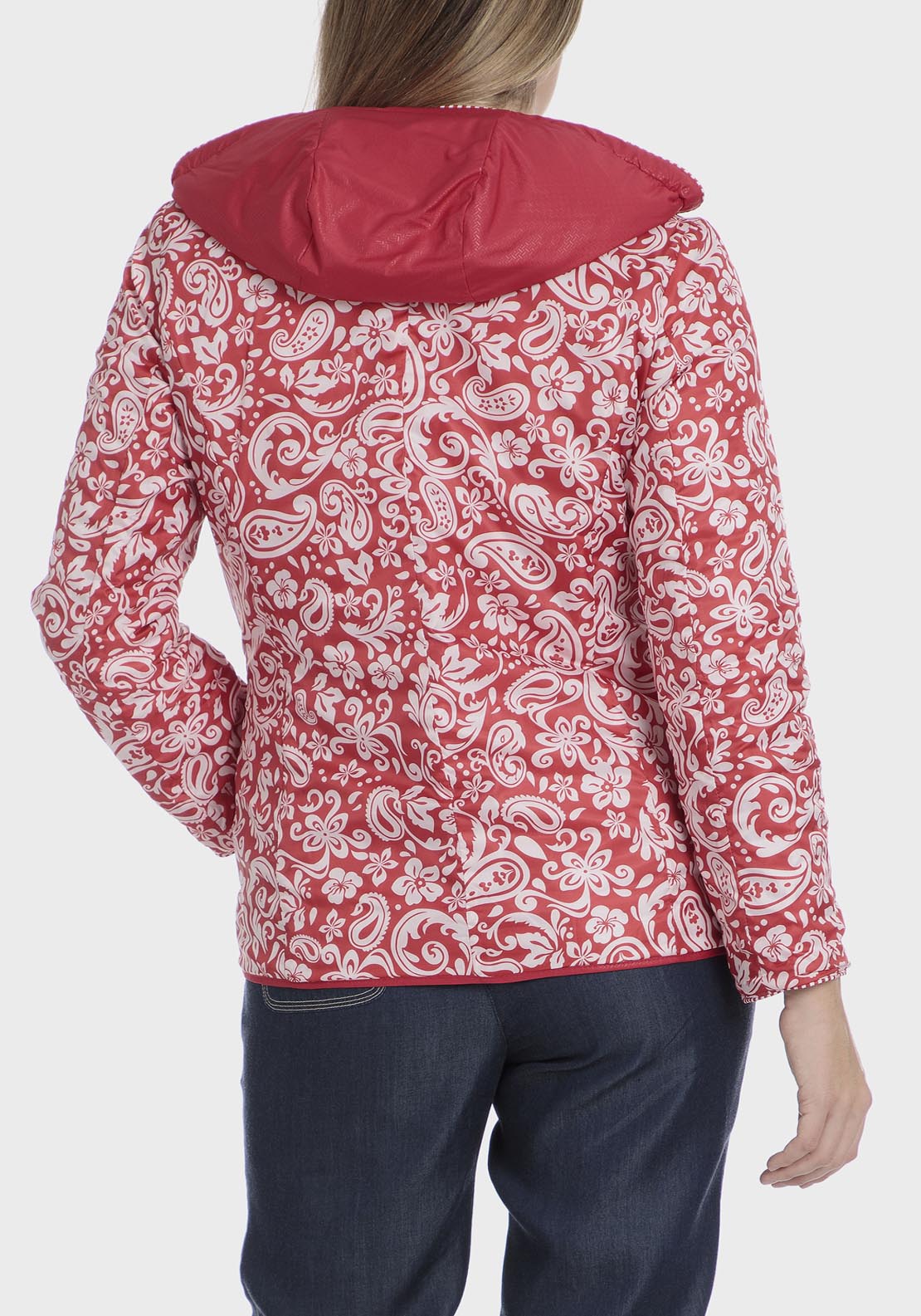 Punt Roma Reversible Printed Parka - Red 3 Shaws Department Stores