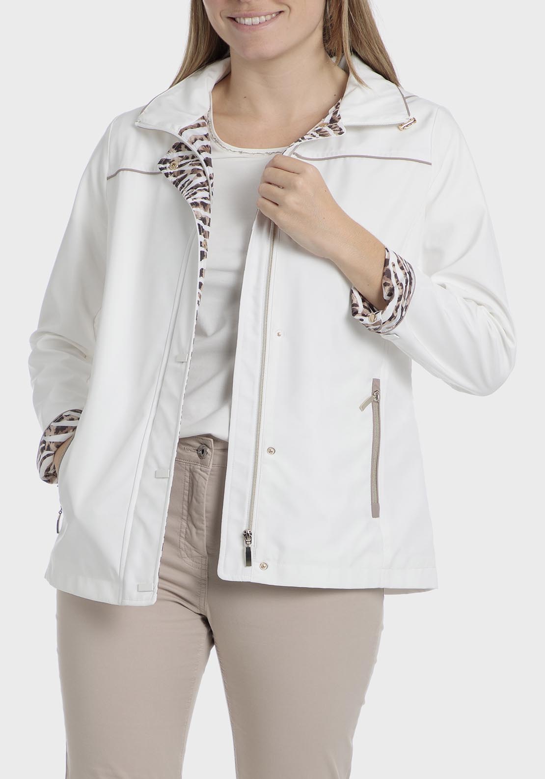 Punt Roma Parka With Hood - White 1 Shaws Department Stores
