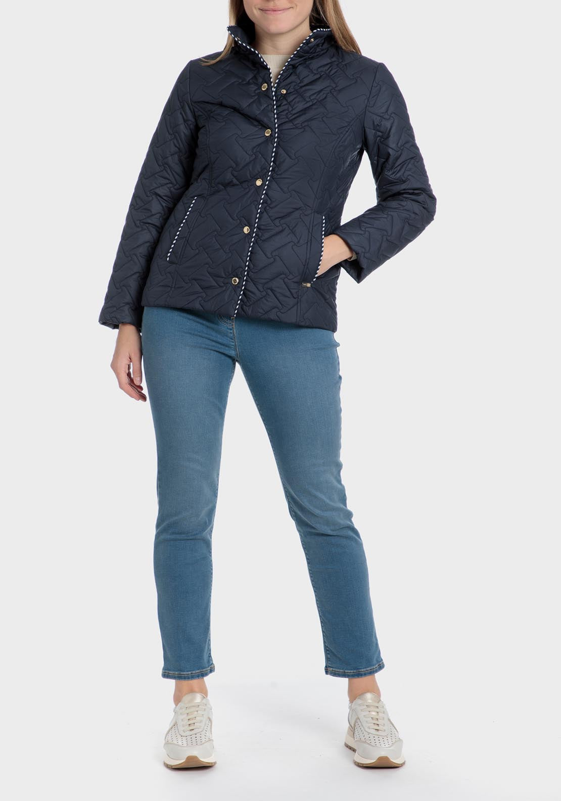Punt Roma Padded parka jacket - Blue / Navy 5 Shaws Department Stores