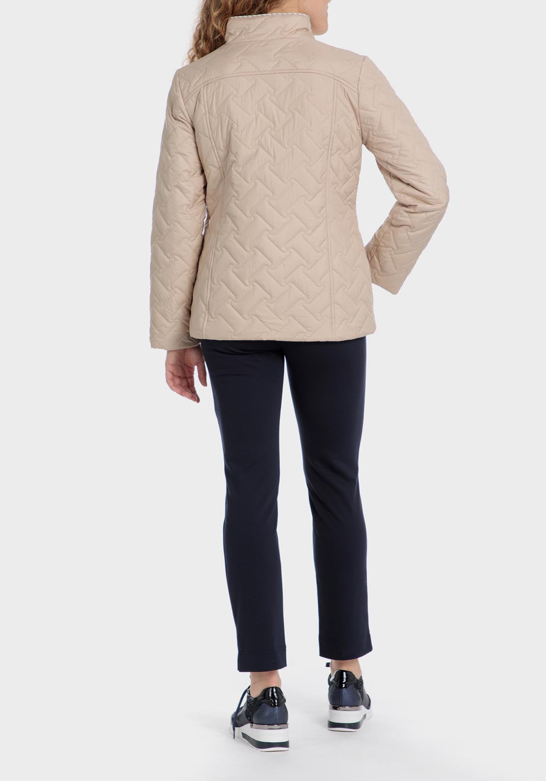 Punt Roma Padded parka jacket - Beige 7 Shaws Department Stores