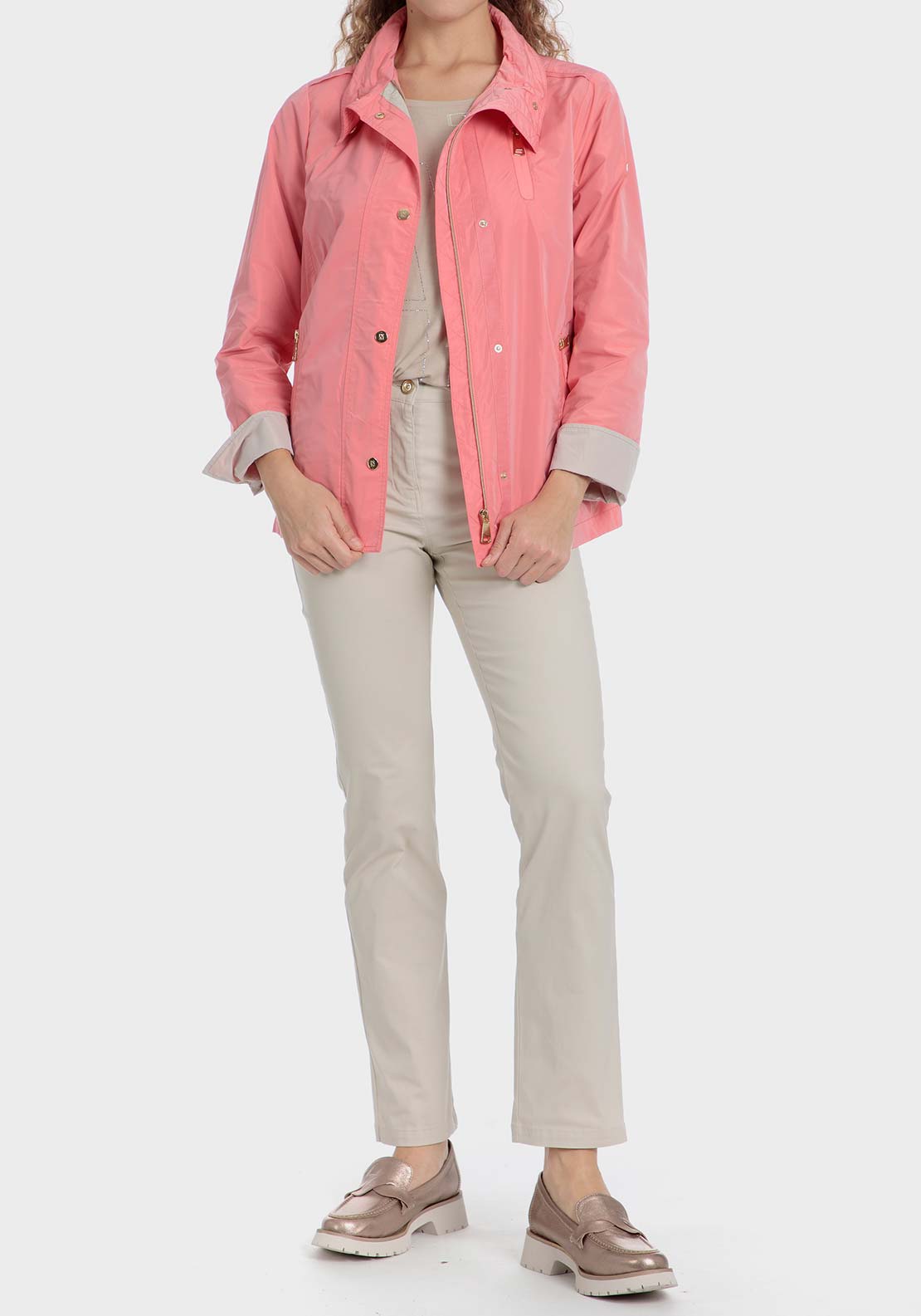 Punt Roma Parka with pockets - Orange 3 Shaws Department Stores