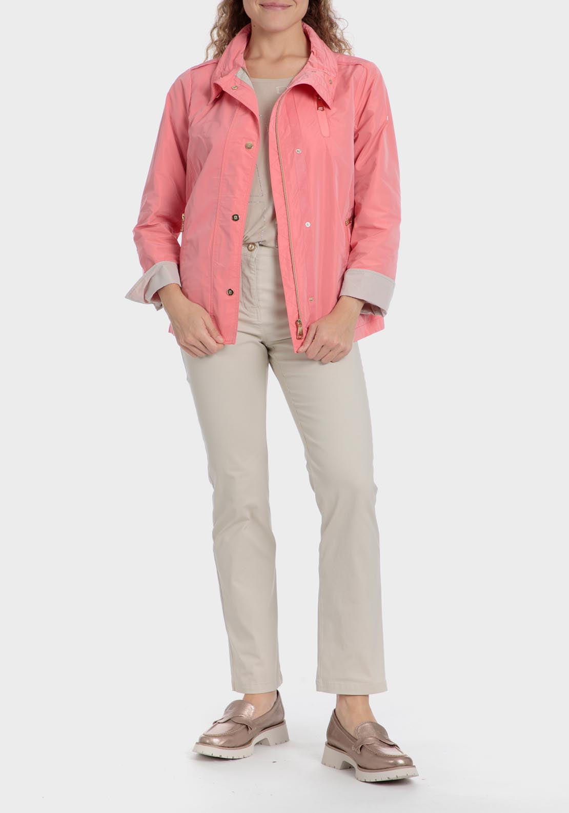 Punt Roma Parka with pockets - Orange 5 Shaws Department Stores