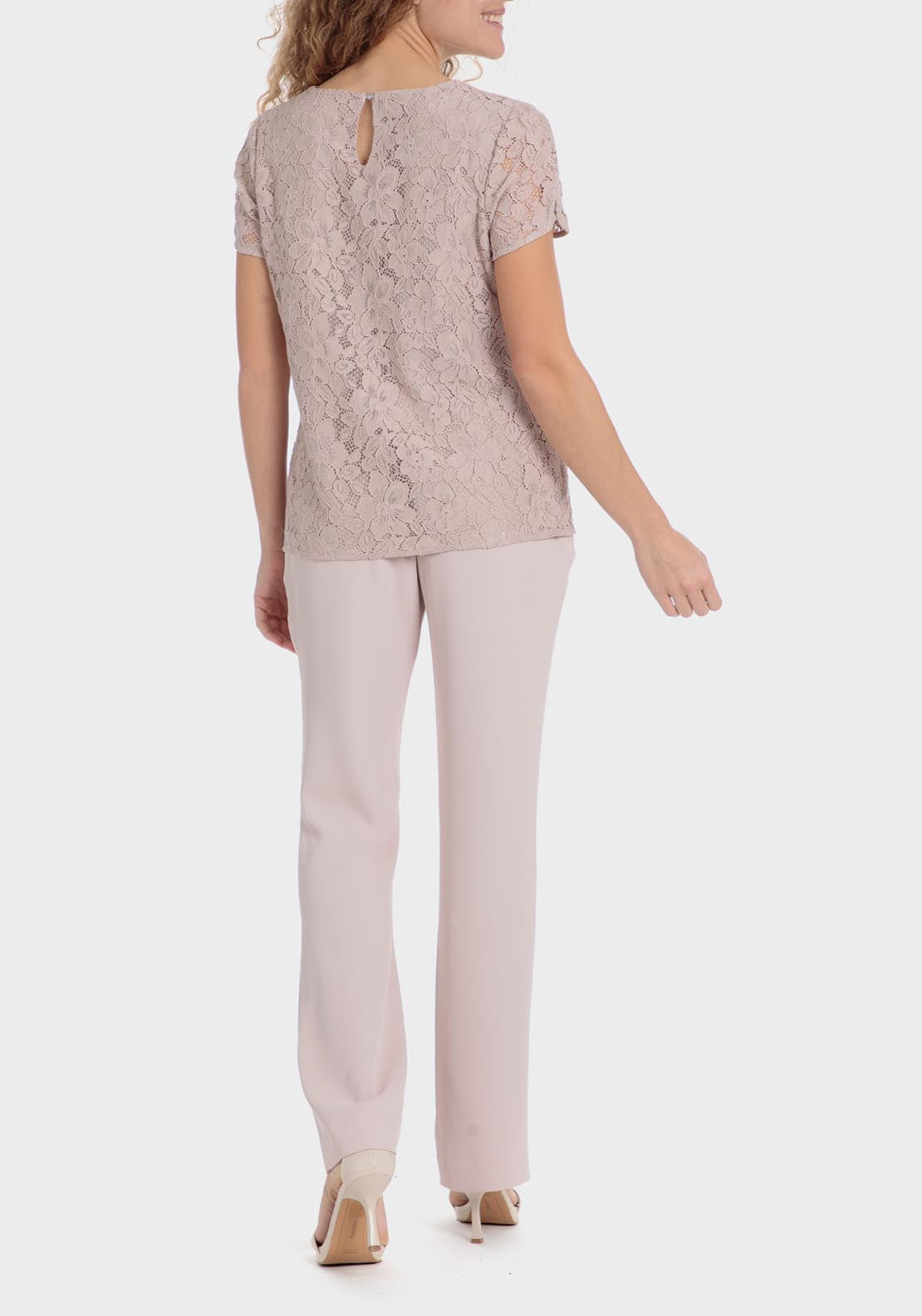Punt Roma Lace Top - Pink Powder 4 Shaws Department Stores