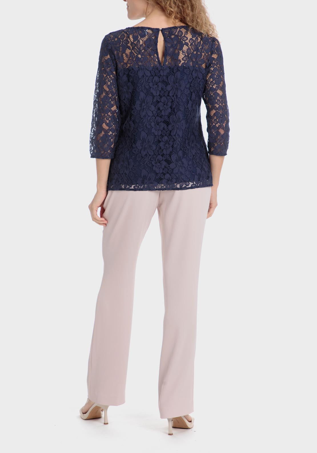 Punt Roma Lace Top - Blue / Navy 4 Shaws Department Stores