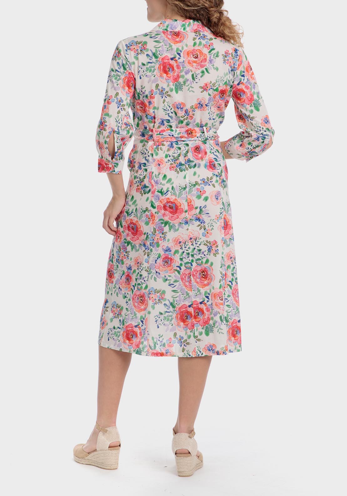Punt Roma Floral Print Dress - Orange 2 Shaws Department Stores
