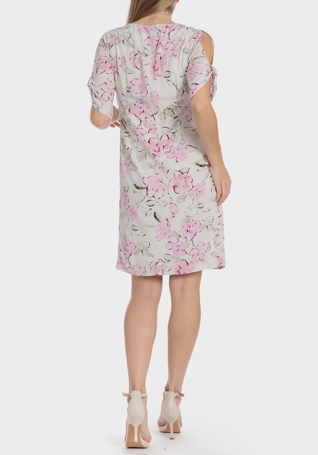Punt Roma Floral print dress - Beige 3 Shaws Department Stores