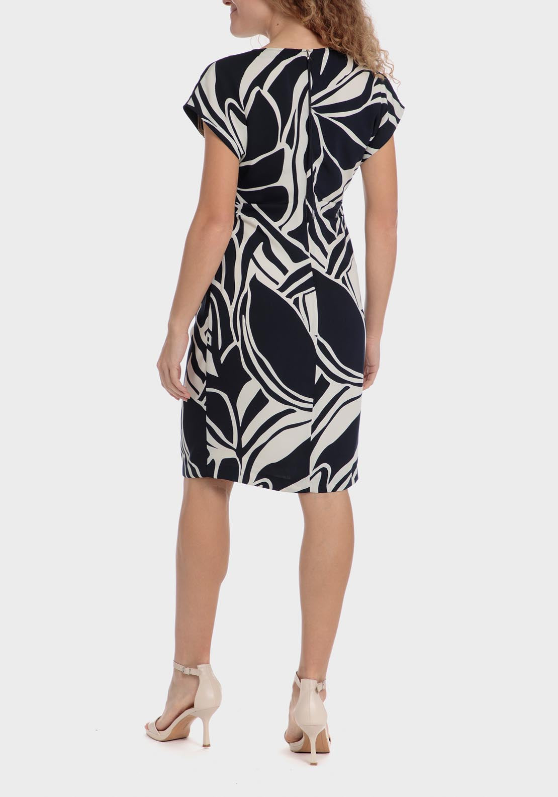 Punt Roma Printed dress - Blue / Navy 3 Shaws Department Stores